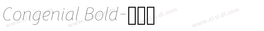 Congenial Bold字体转换